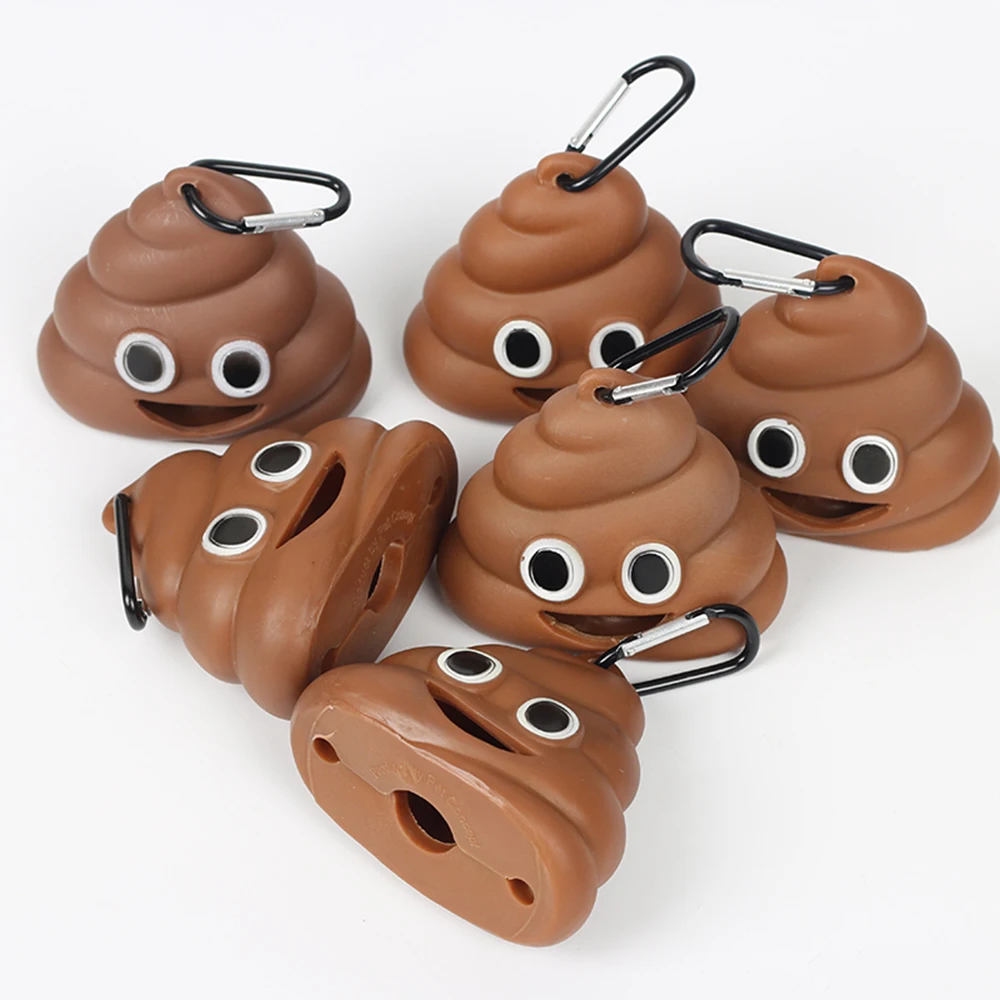 Портативный держатель для кошек и собак смешная форма дерьма из мягкого силикона