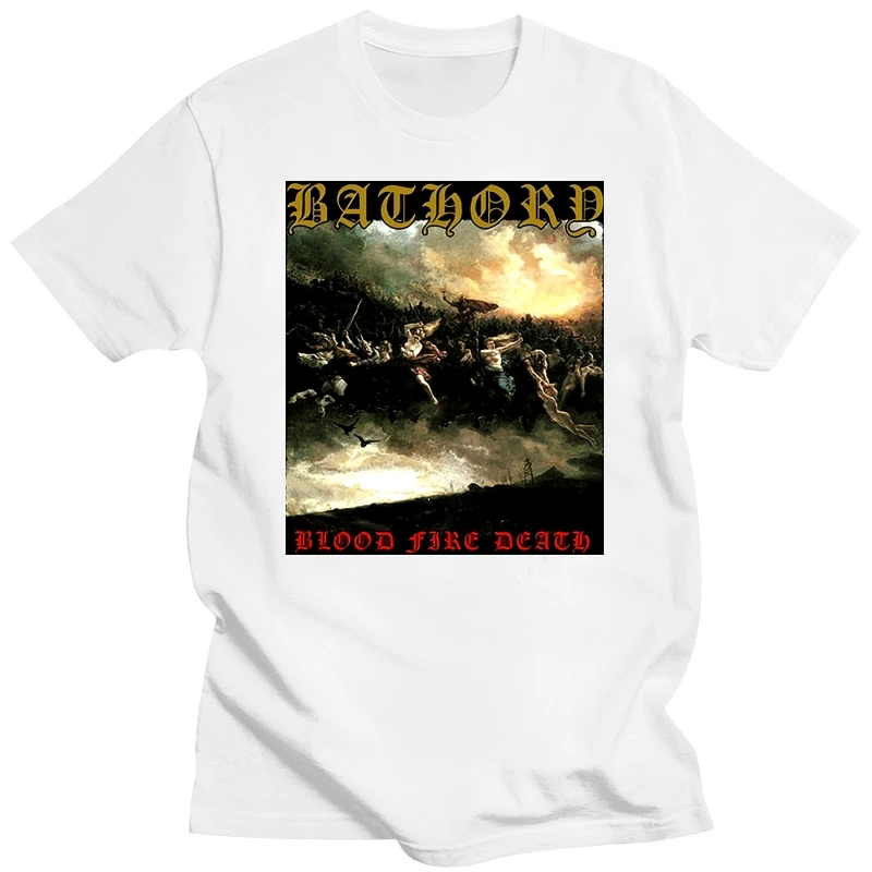 Реплика футболки BATHORY Blood Fire Death (черная бутылка зеленого кирпича) S-5XL Удобная
