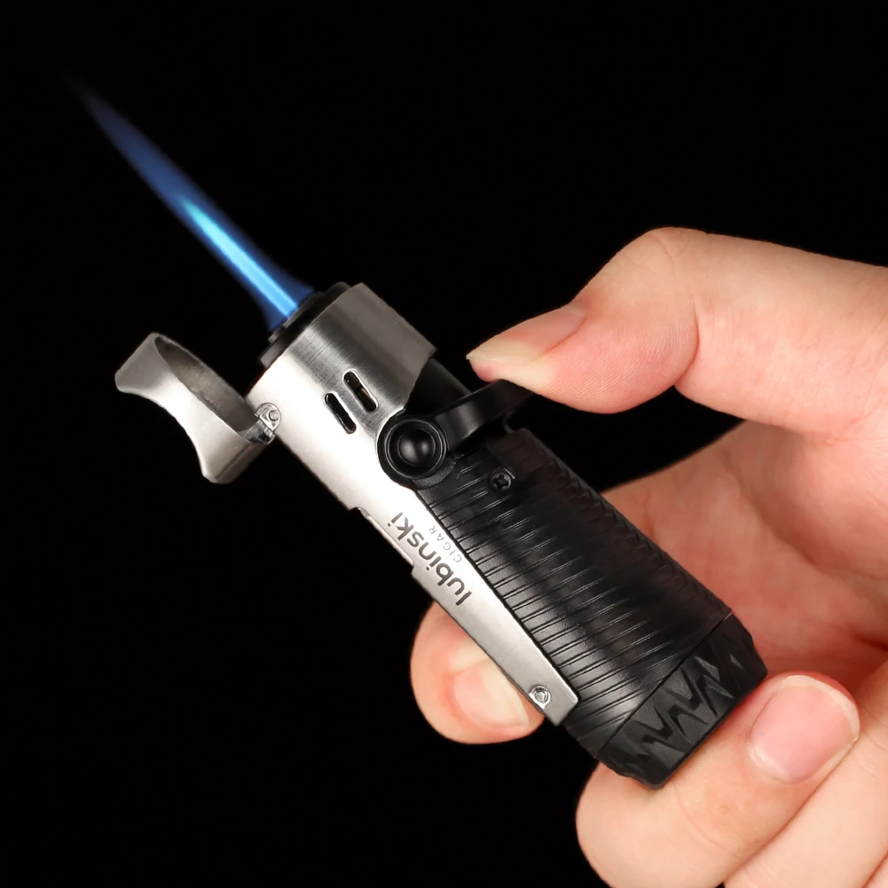 Металлическая сигаретная Зажигалка Lubinski с синим пламенем и иглопробивкой