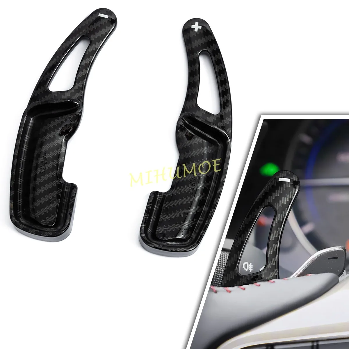 Фото Накладки на подрулевые лепестки с эффектом карбона для Lexus GS200t GS250 GS300 GS350 GS450h RX200t RX300 RX350 RX450h №2