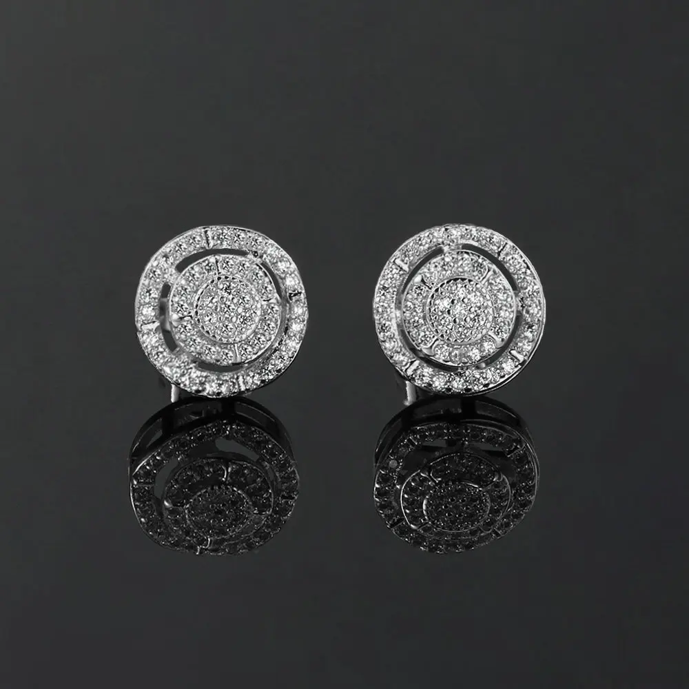 Круглые серьги для мужчин и женщин в стиле хип-хоп