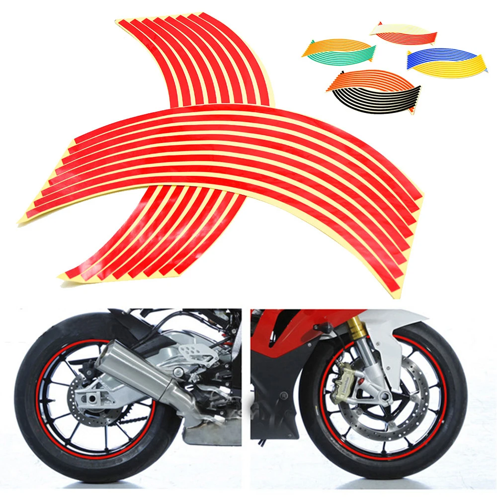 

16 Strips Bike Motorcycle Accessories Wheel Sticker Tape 17 18inch for HONDA GROM/MSX125 CBR500R/CB500F/X CBR300R/CB300F/FA