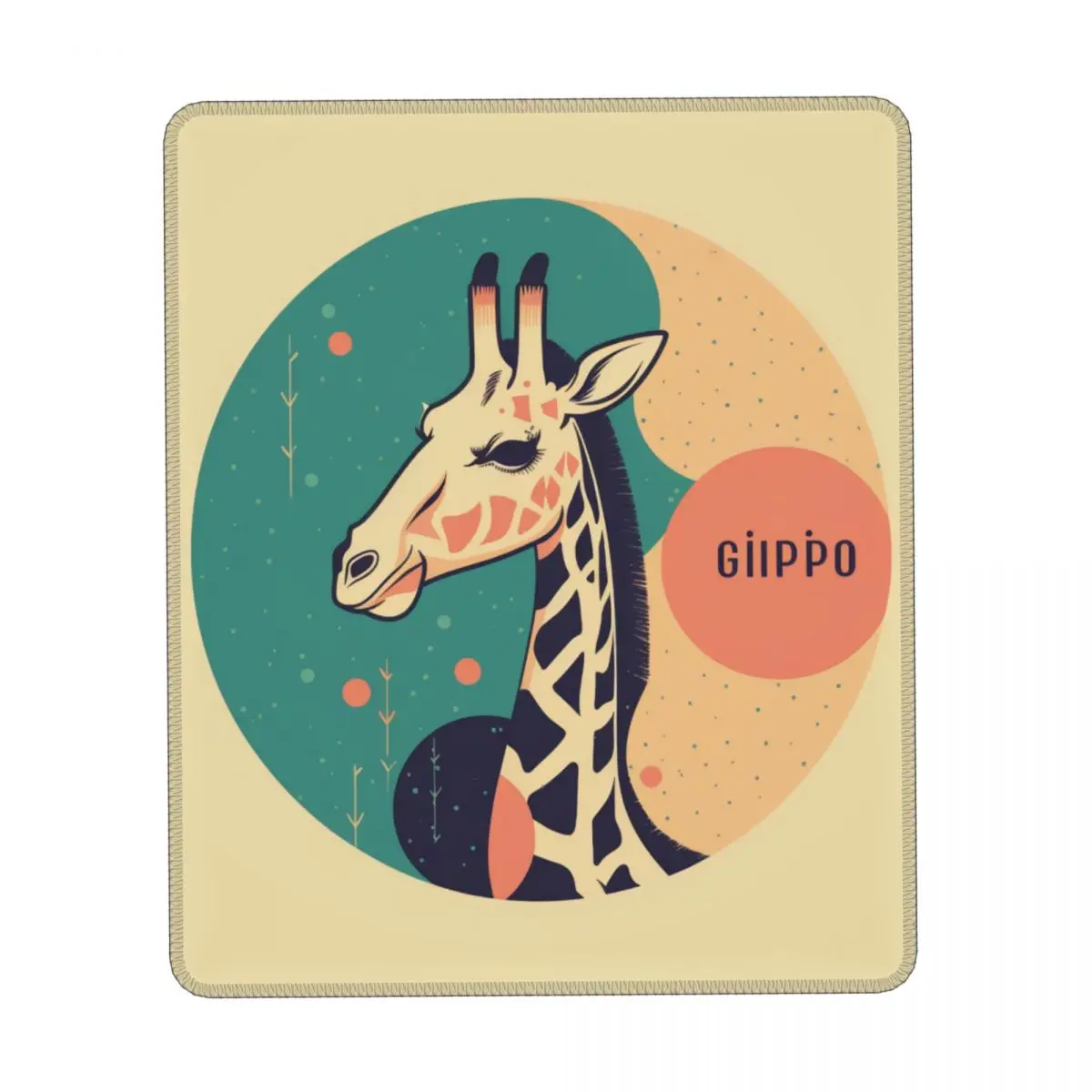 

Giraffe Vertical Print Mouse Pad Minimalistic Simple Circle Rubber Table Mousepad Anti Fatigue Aesthetic Kawaii Mouse Pads