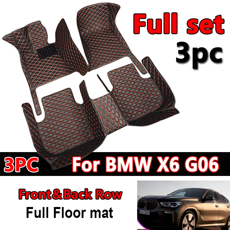 

Автомобильные коврики для BMW X6 G06 MK3 2020 2021 2022, роскошные кожаные напольные коврики, коврики, автомобильный водонепроницаемый ковер, детали ин...