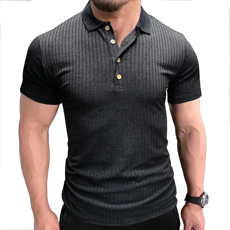 

Men's Short Sleeve Polo Shirt Lapel T-Shirt