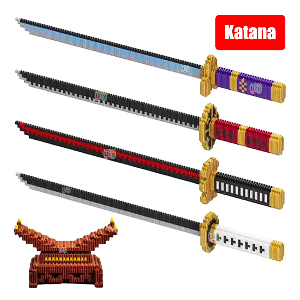 

Японское аниме ниндзя самурайский меч катана ничирин нож ананта оружие MOC лезвие соединение кирпичи конструктор игрушечный набор для мальчиков