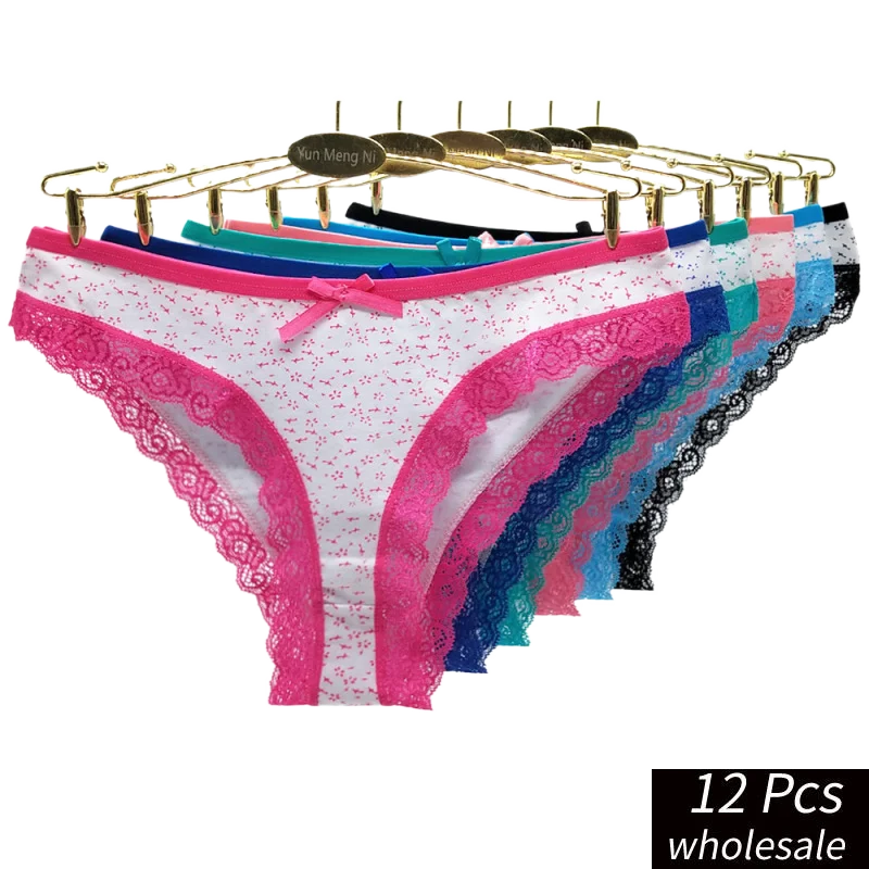 1-12 шт./лот оптовая продажа сексуальные трусики женские хлопковые трусы для