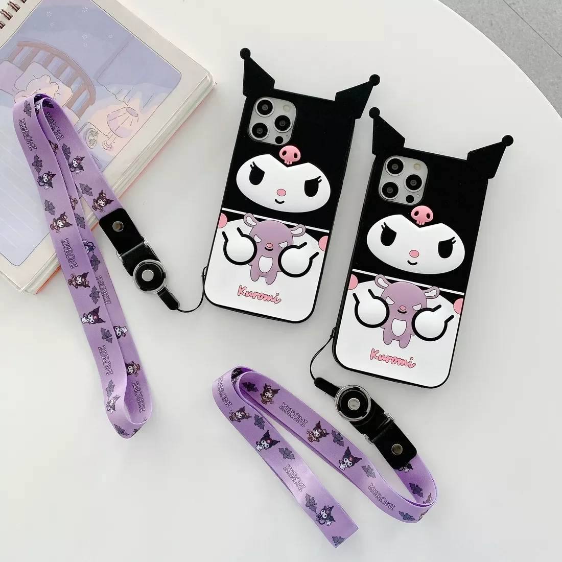 

3D soft Silicone Case For iPhone 13mini 13 13Pro 12 12Promax X XR xsmax 11 11promax 8plus Anti falling case with Lanyard