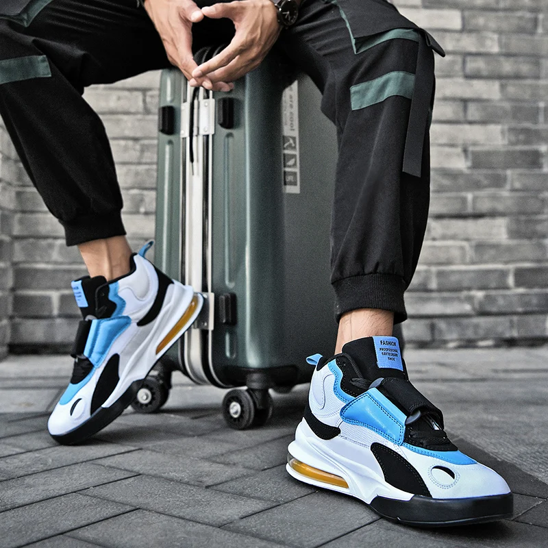 

Autumn Cushion Men Training Shoes High Top Sneakers Ankle Boots Women Gym Athletic Sports Basketball Flat Trainers For Male