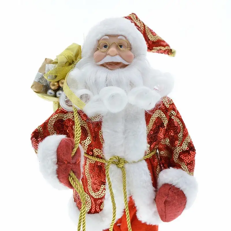 

Santa Claus Figurines Standing Santa Claus Plush Doll Ornament Now Year Gift Santa Claus Christmas Figurine Christmas Decoration