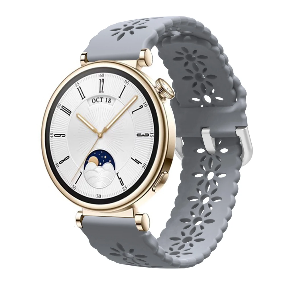 Фото Силиконовый ремешок для Huawei Watch GT5 GT4 41 мм GT5Pro 42 мм, цветной браслет с пряжкой для Garmin Venu3S 2S Vivoactive 4S 265S 255S №2