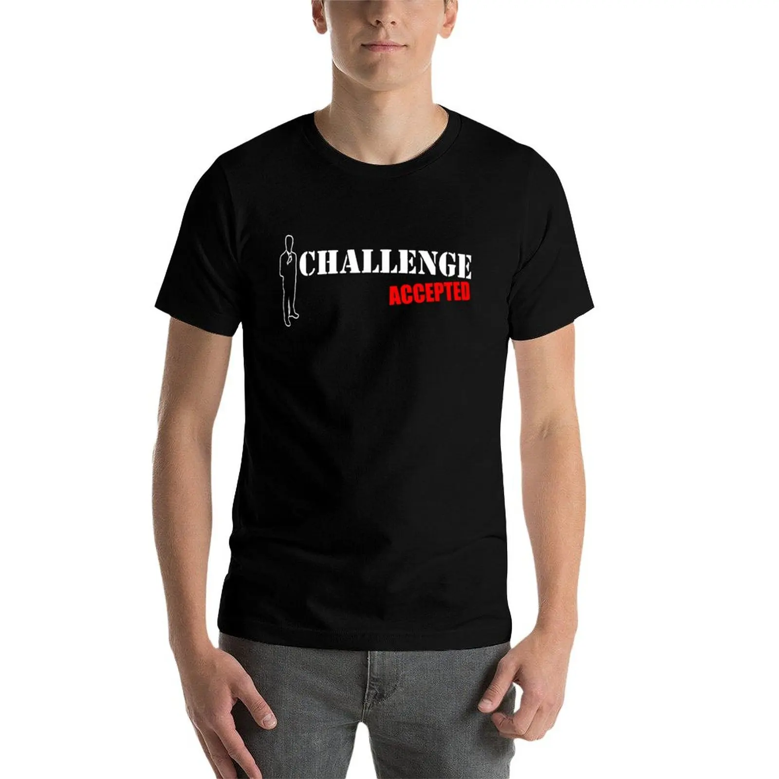 Фото Футболка Barney Stinson Challenge Accepted, удобная рабочая футболка для мужчин №4