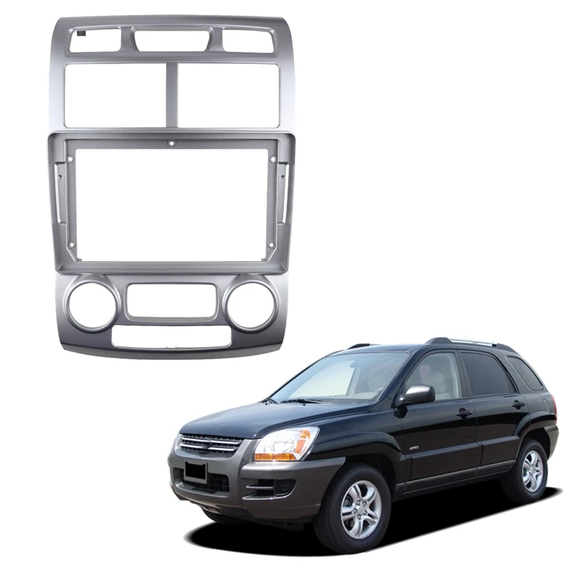 2 Din Автомобильная радиоустановка Fascia ДЛЯ KIA Sportage 05-10 DVD стерео рамка пластина