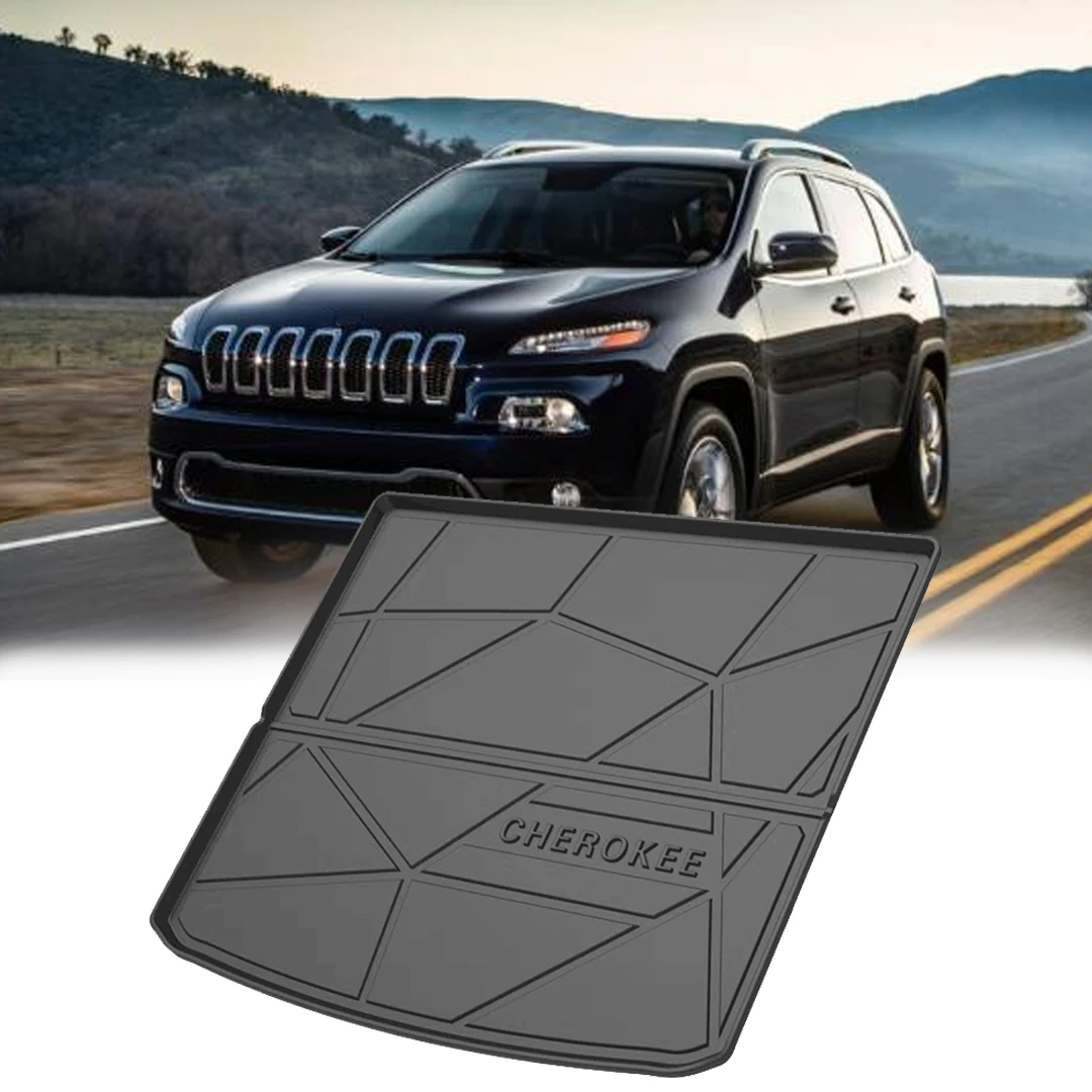 TPE Car Trunk Mat Storage Box Pad For Jeep Compass 2014 2015 2016 2017 2018 2019 2020-2022 Waterproof Protective Rubber Car Mats