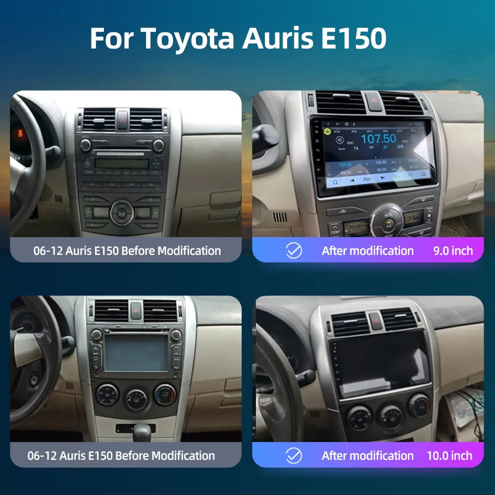 Автомобильный радиоприемник Jodofo 2DIN Android 11 0 для Toyota Auris E150 2006 - 2012 4G GPS-навигация Carplay