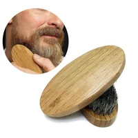 new fashion men boar natural bristle beard mustache brush bamboo handle facial hair comb grooming