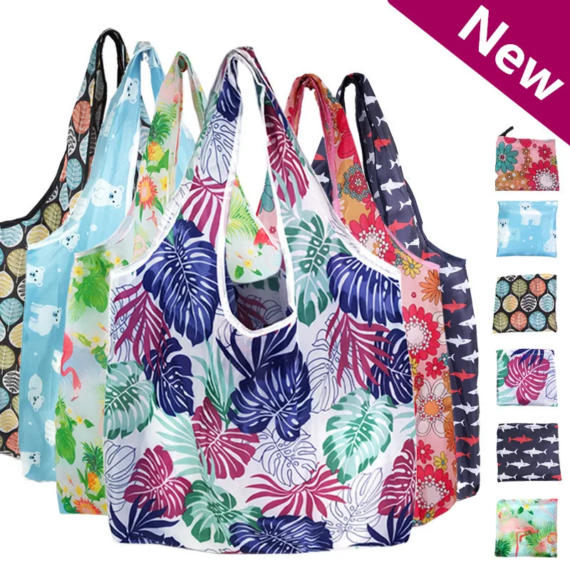 

Large Shopping Bag Reusable Eco Bag Grocery Package Foldable Storage Bags Women's Shoulder Shopping Pouch Tote Pouch Package