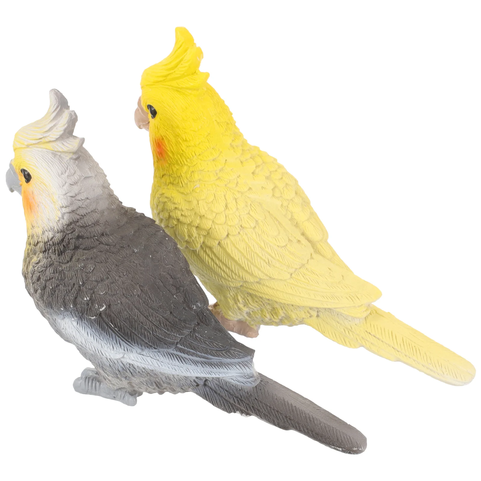 

2 Pcs Bird Figurine Simulated Birds Decor Home Greening Decoration Small Toys Parrot Scene Layout Simulation Adorn