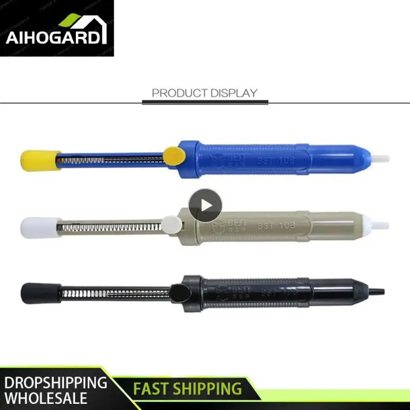 

Plastic Power Tin Absorbent Soldeerbout Desolder Tin Suction Device Electric Soldering Iron Companion Tin Absorbent Gun Manual