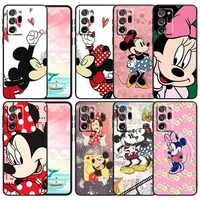 mickey mouse animation phone case black for samsung note 20 10 9 ultra lite plus f23 m52 m21 a73 a70 a20 a10 a8 a03 j7 j6