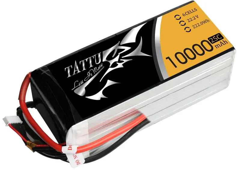 Фото Высококачественная аккумуляторная батарея Tattu 10000 мАч 22.2В 25C 6S1P для дронов серии Agras и других сельскохозяйственных опрыскивающих дронов с длительным временем полета №2