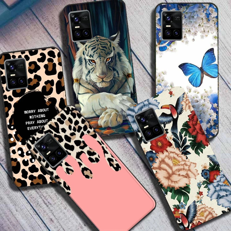 For Vivo S10 Pro Case Soft Silicone TPU Protective Phone Back Cover Cases for VIVOs10 S 10 S10Pro Bumper Shell Leopard print