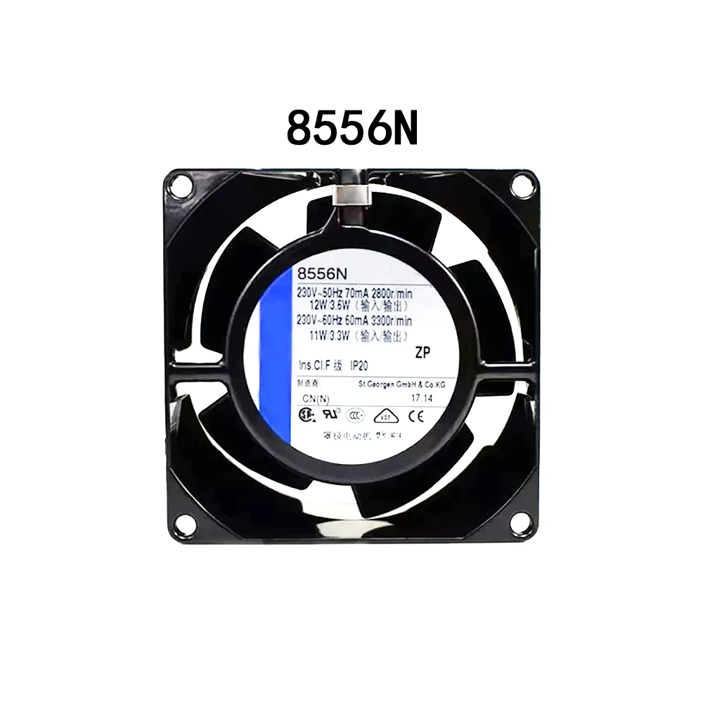Вентилятор с высокой термостойкостью 230 В переменного тока 12 Вт 70 мА 8556N