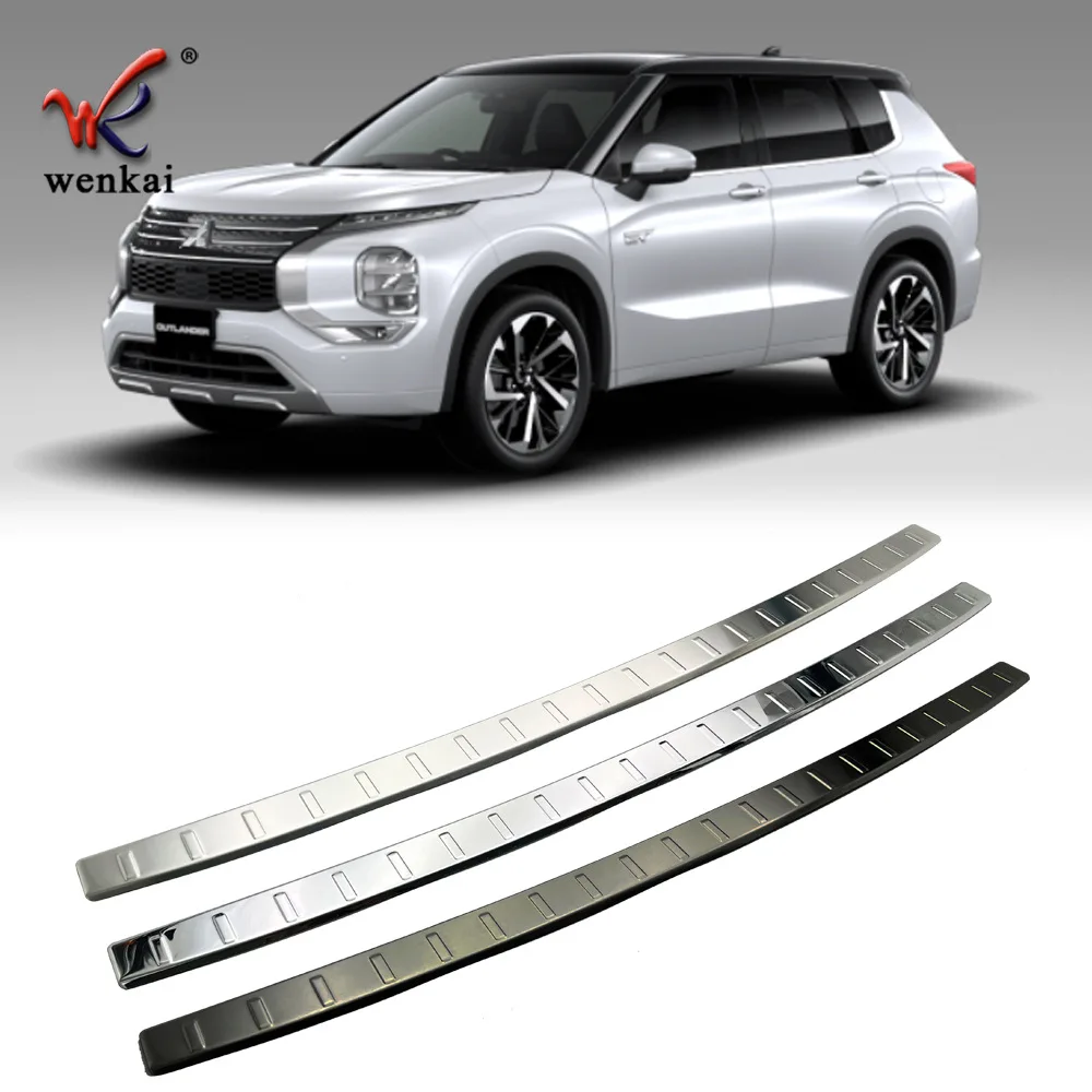 

Для Mitsubishi Outlander 2022 2023 стальная Встроенная задняя защита заднего бампера, протектор порога, отделка багажника, защитная Накладка педали