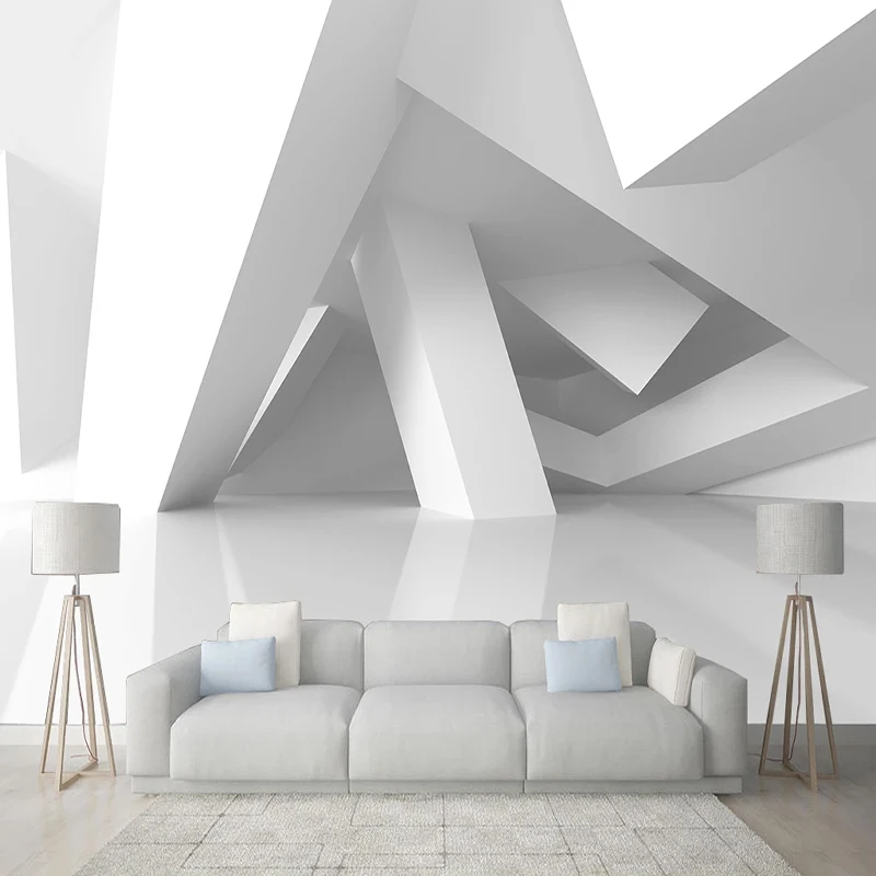 

Custom Mural Wallpaper 3D Stereo Space Geometric Building Fresco Living Room TV Study Creative Art Wallpaper Papel De Parede 3 D