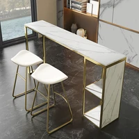 zq bar counter household light luxury nordic simple marble high leg table and chair small apartment