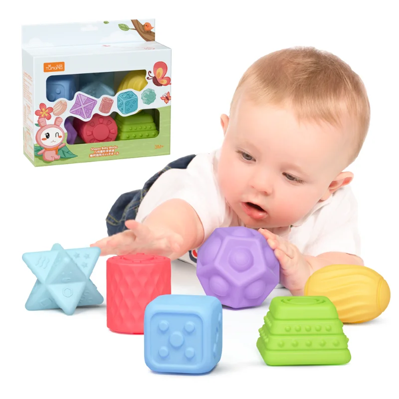 

6Pcs/Set Sensory Balls and Massage Stress Balls Textured Multi Ball Set for Babies Toddlers Fun Bouncy Ball Baby Bath Toys