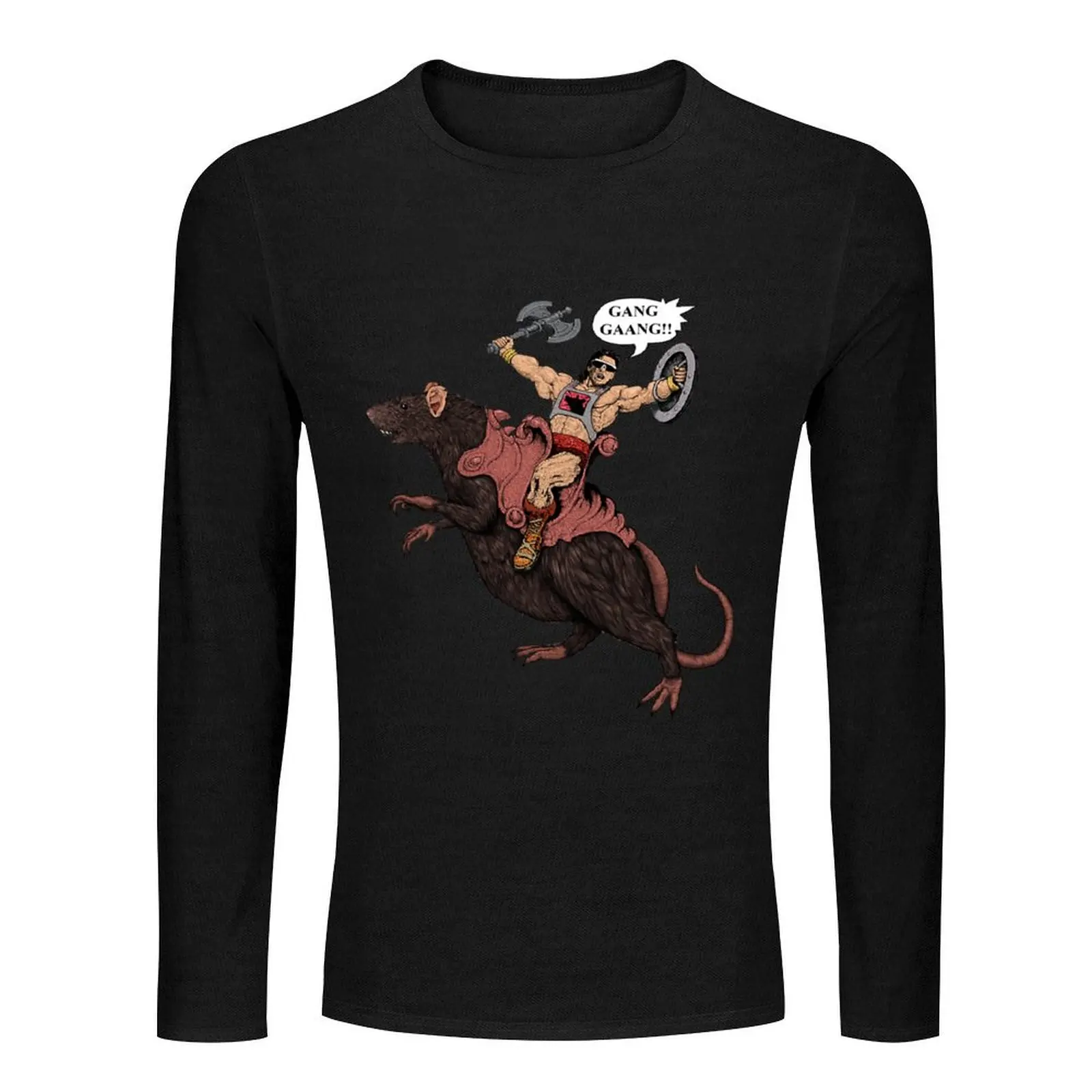 Длинная футболка Theo Von Rat King тяжелые футболки толстовка мужская одежда