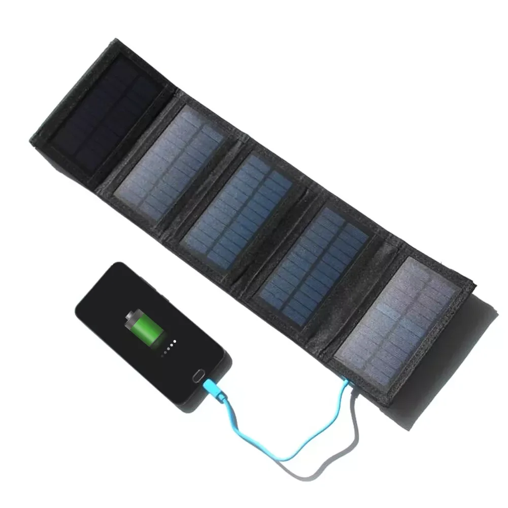 

Складное зарядное устройство с солнечной панелью и USB-портом