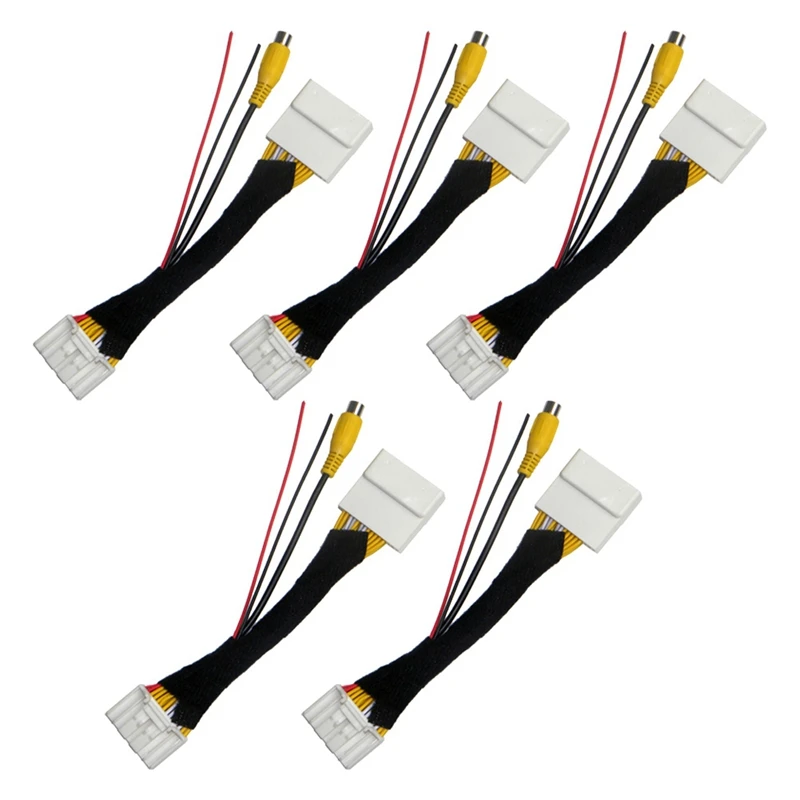5X28 Pin Автомобильная RCA видеокамера заднего вида конвертируемый Кабель-адаптер