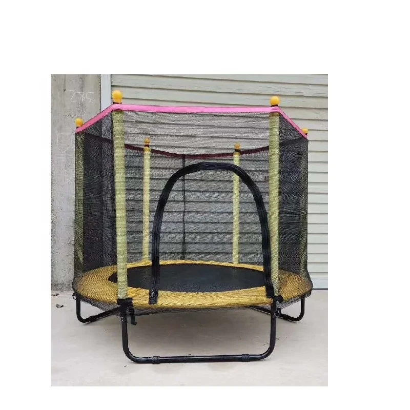 Мини-круглый батут с детской защитной сеткой подходит для игры в помещении и на
