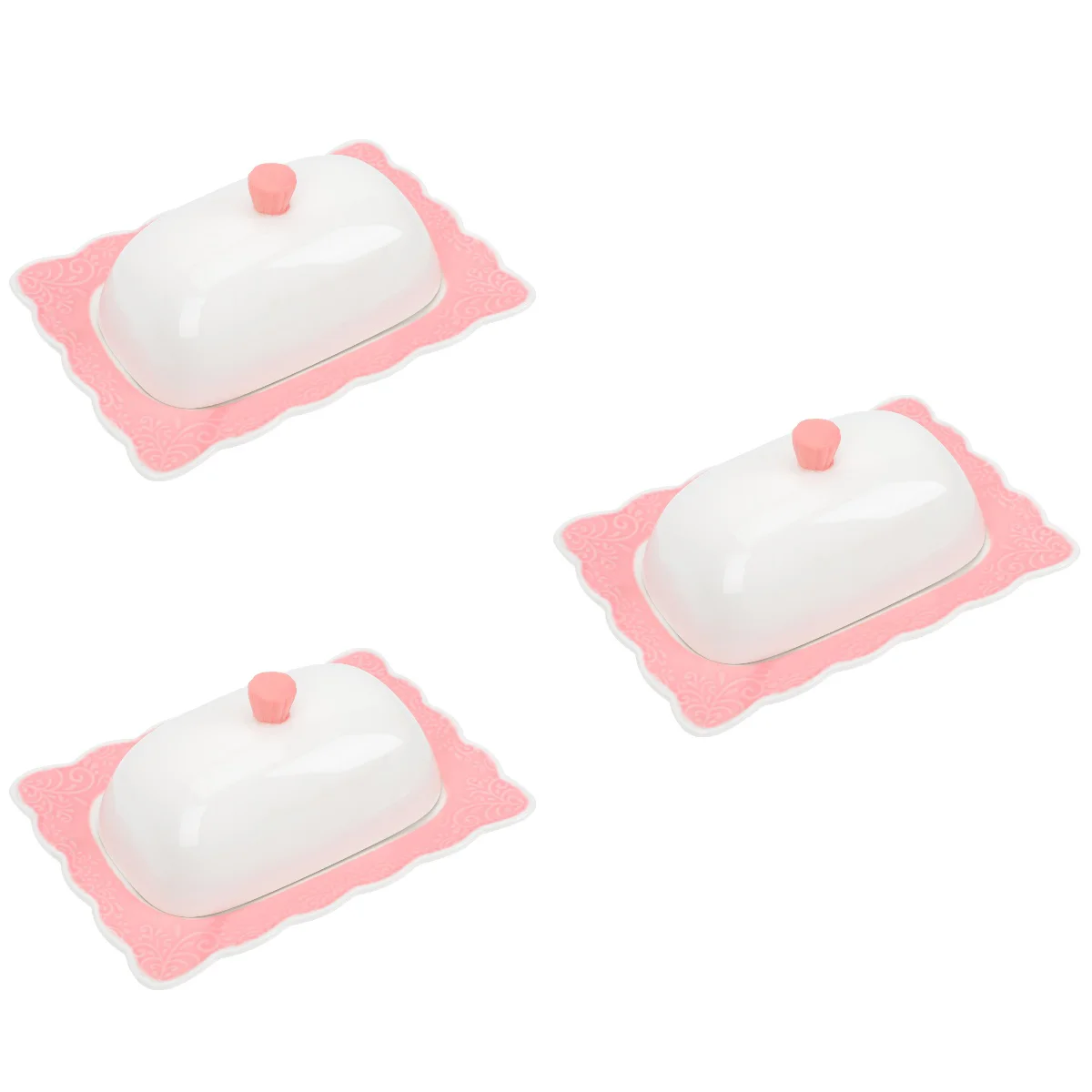 

3 шт., керамические подносы для масла