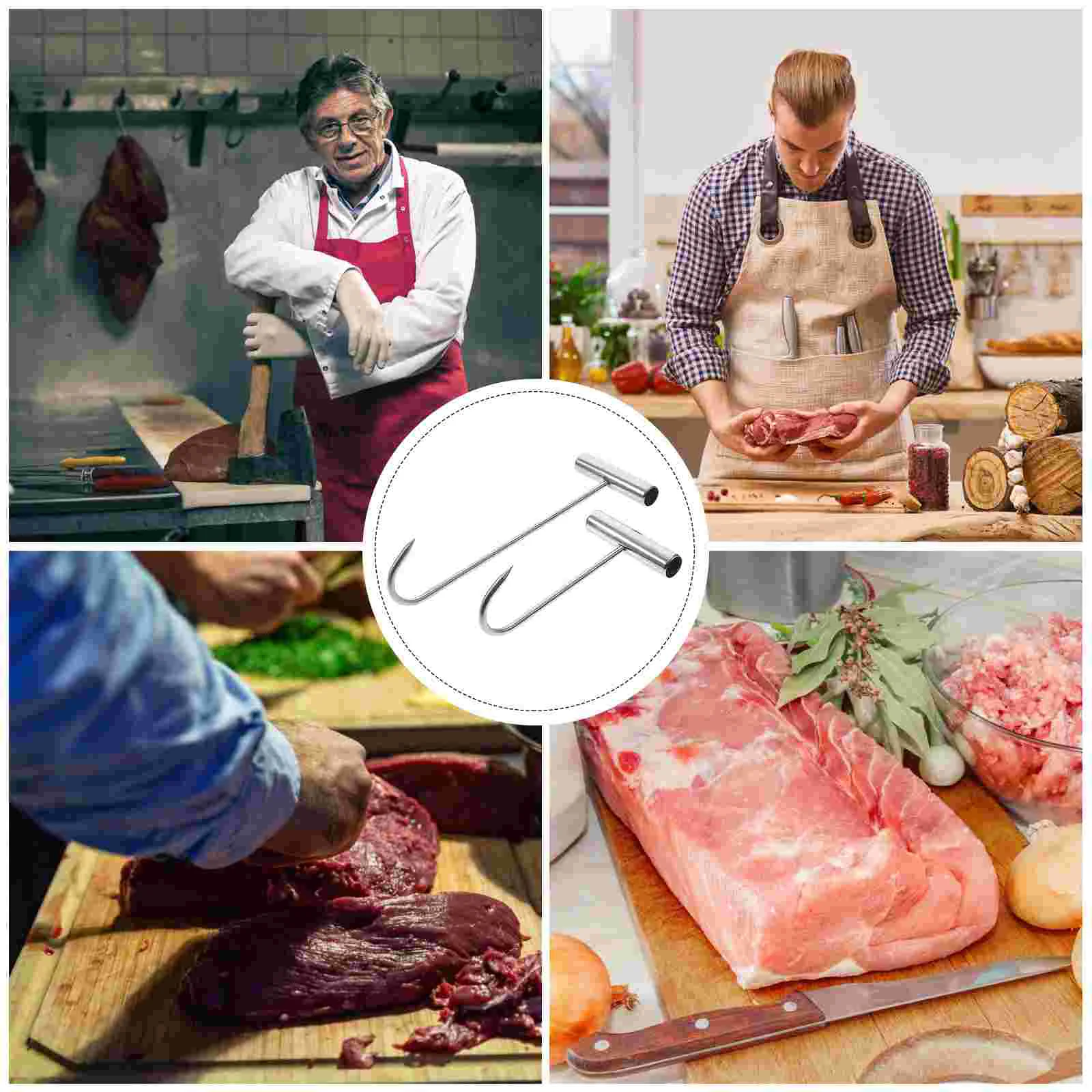 

Крючок-вешалка для мяса, подвесные крючки, инструмент для мясника из нержавеющей стали для приготовления пищи