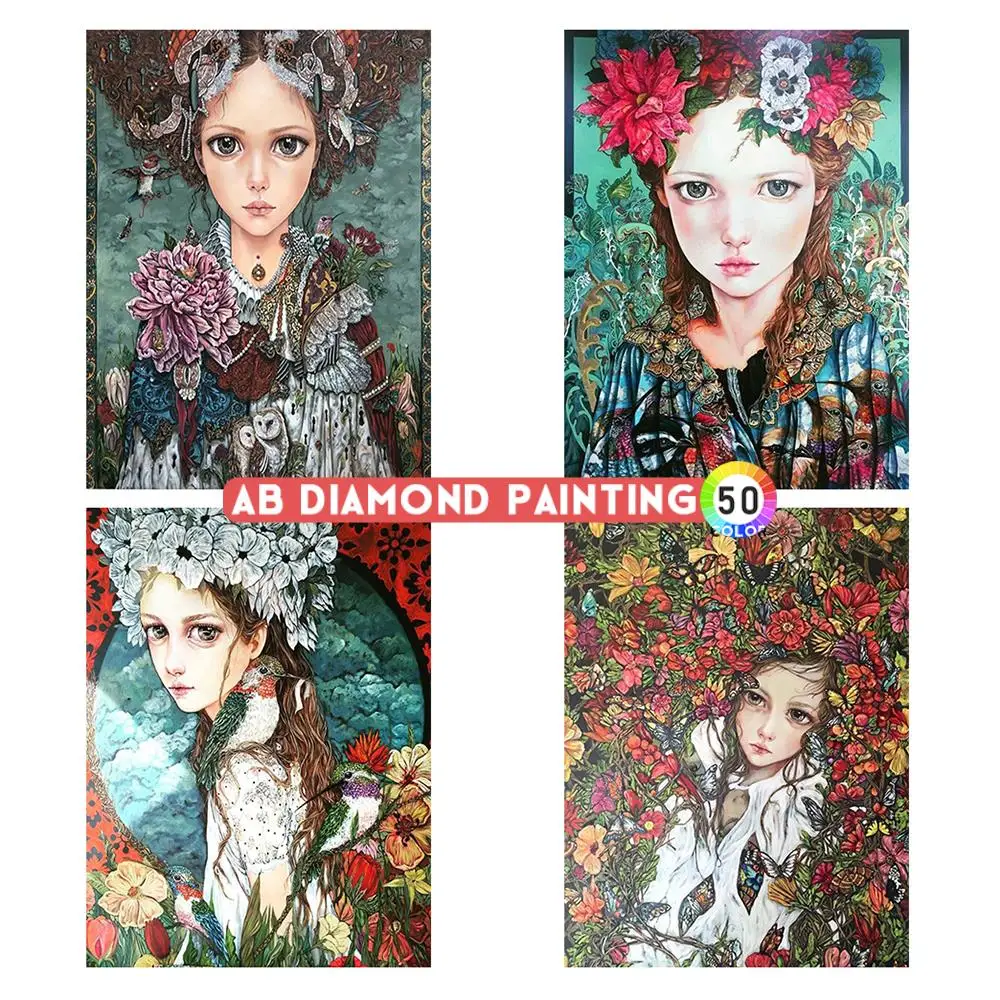 

AB Dill Diamond Painting Paintings on the Wall Diamonds for Crafts Mosaic Embroidery Full Accessories 5d Art Kit Pen Fantasy New