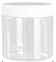 clear pet plastic jars 150ml 200ml 250ml transparent empty cosmetic mask cream wax packaging containers pots with lids