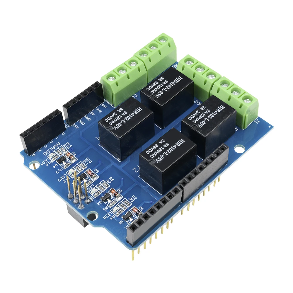 4-канальный модуль для Arduino плата расширения питания красный индикатор