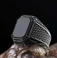 punkboy vintage shaped geometric oval black glossy mens ring for anniversary party wedding male rings jewelry accessories 6 14