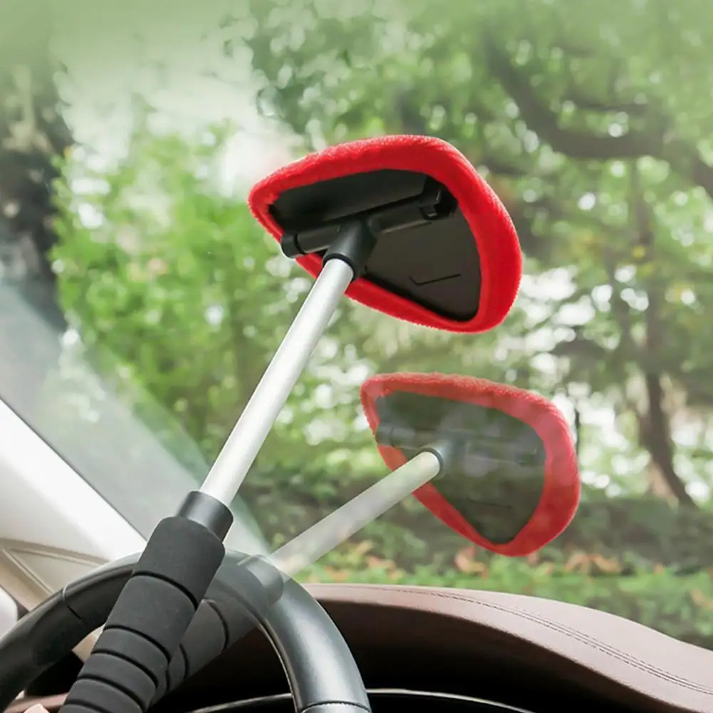 

Car Long Handle Windshield Cleaner Brush Wiper Telescopic Cleaningtool Towel Glass Window Brush Care Handle Car Auto Soft W Z7u0