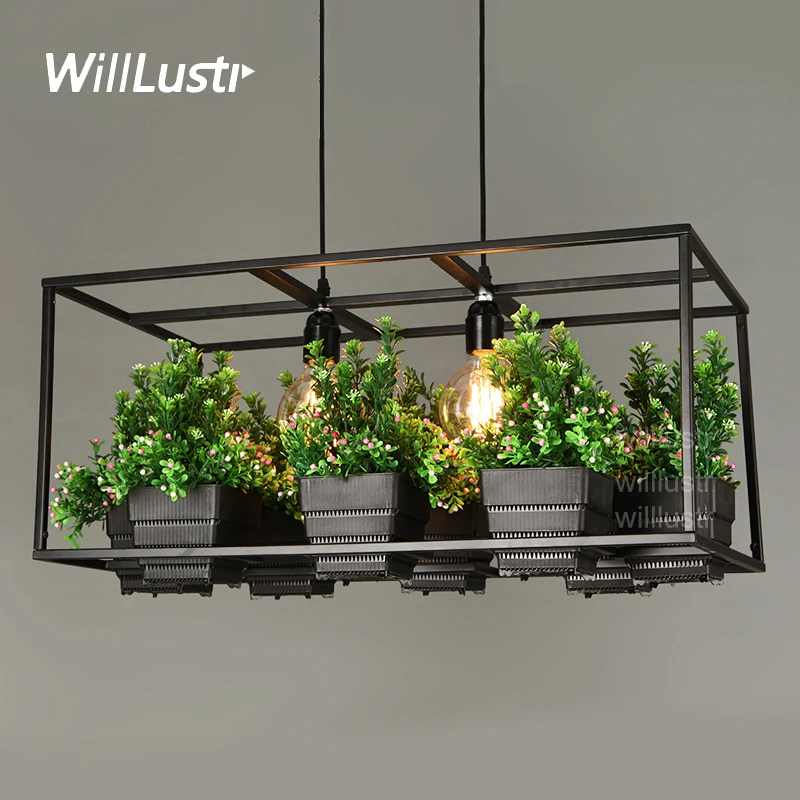 

willlustr garden pendant lamp flower Ceiling Chandelier modern design lighting pastoral hotel restaurant nordic mall art decor