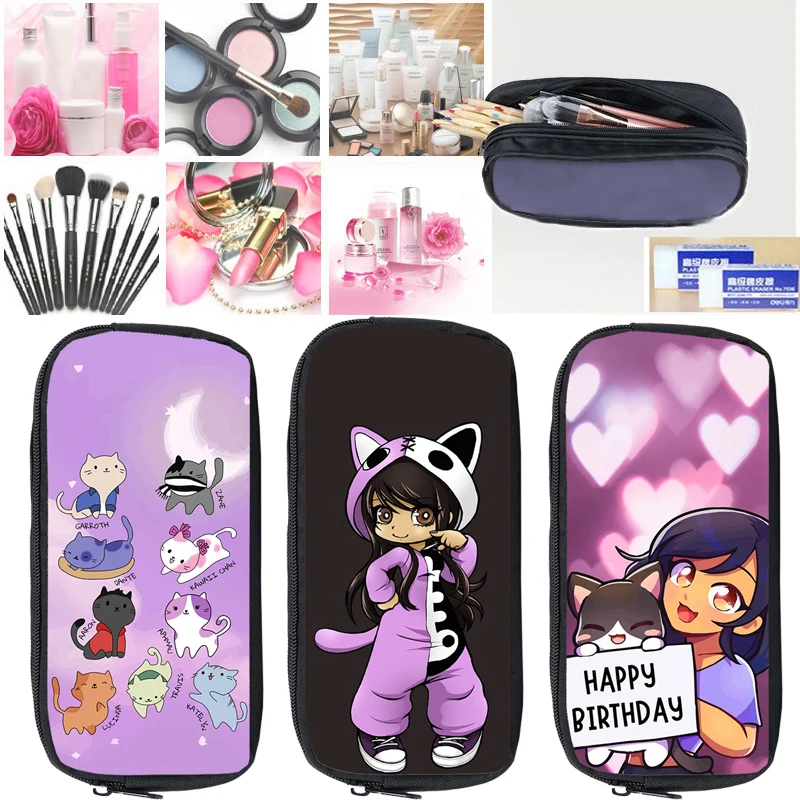 

Aphmau Merch Pencil Case Box Stationery Storage Cosmetic Cases Pencil Bag Storage 3D Anime Aphmau Makeup Bag Travel Organizer