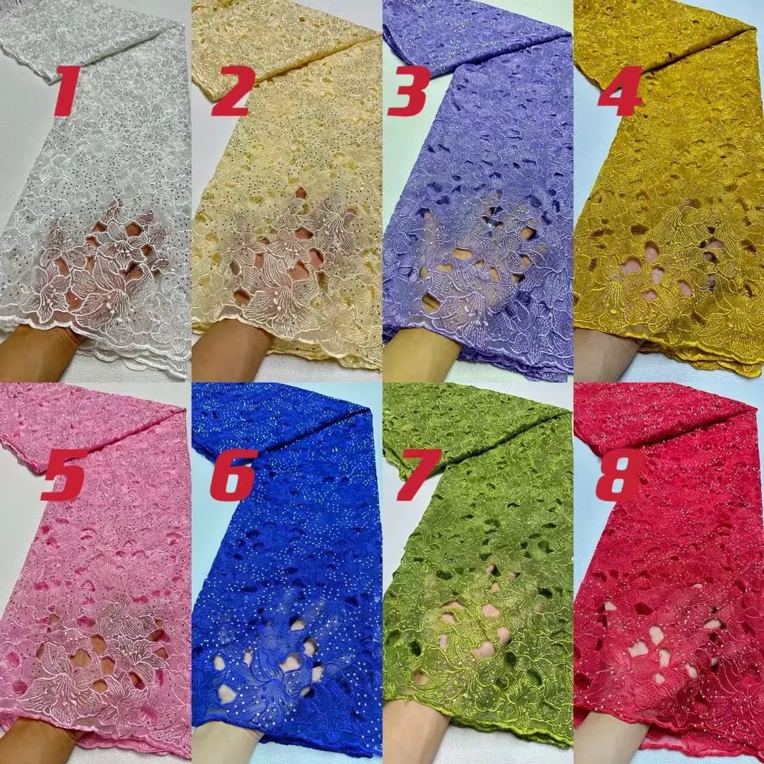 Африканская бархатная кружевная ткань 2024 роскошная швейцарская вышивка 3D