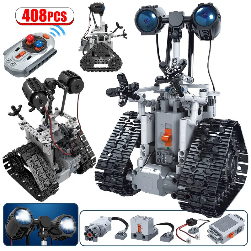 

Technology Sets Remote Control Robot Assembled Block Model Compatible Citys Electric Science Education Programming kids Toy Gift