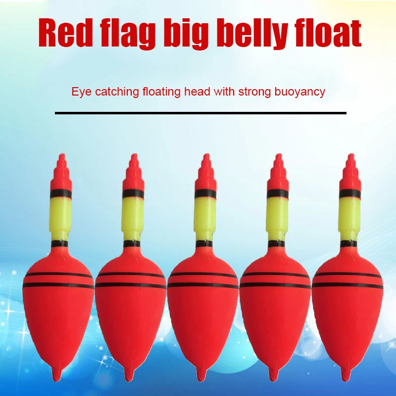 

1 Pcs Red flag Big Belly Floats Sea fishing Sea pole throwing rock fishing float Long Throws Fishing Floats Fishing Accessories