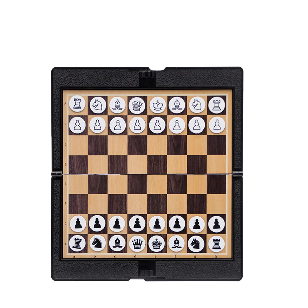 

Chess Board Foldable Wallet Checkers Portable Thin Magnetic Chess Clipboard Educational International Chess Game for Home
