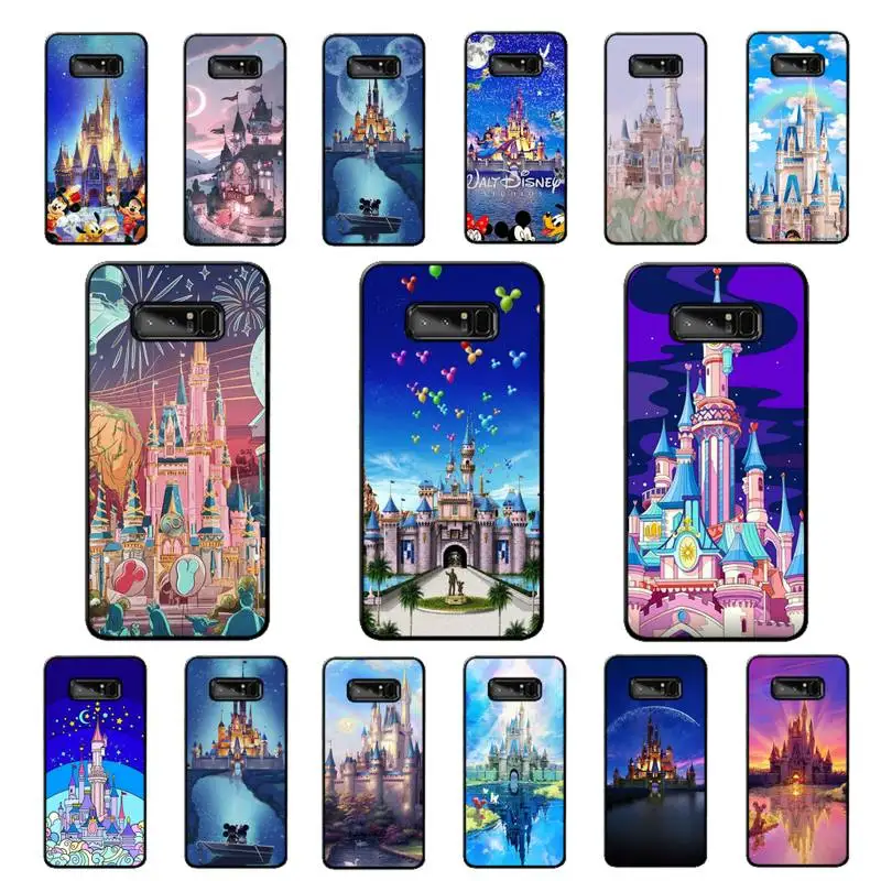 

Disney Pink Castle Phone Case for Samsung Note 5 7 8 9 10 20 pro plus lite ultra A21 12 02