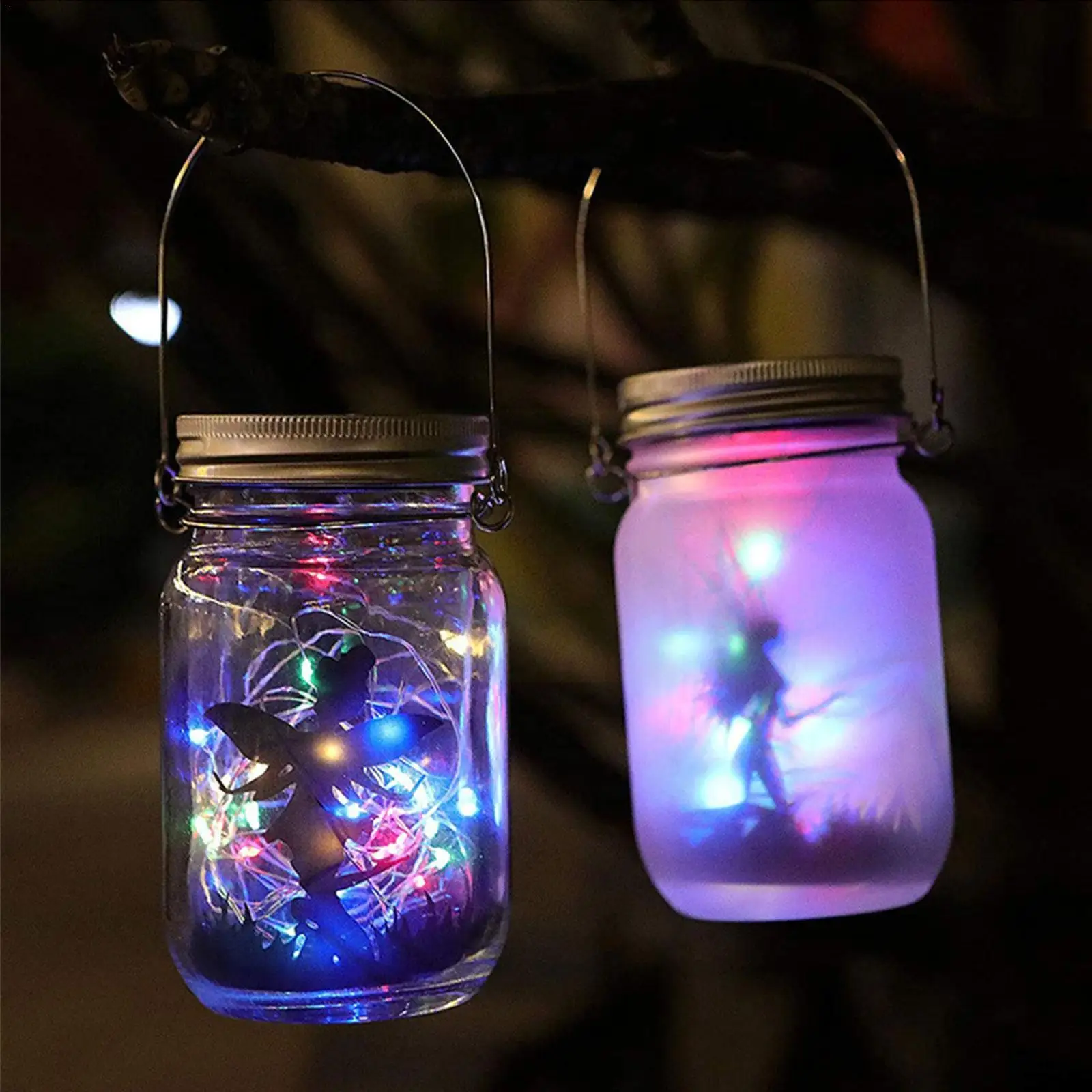 

Diy Frosted Fairy Lights Jar Solar Mason Jar Lights Lights Decoration Led String Waterproof Outdoor Lights String W1k6